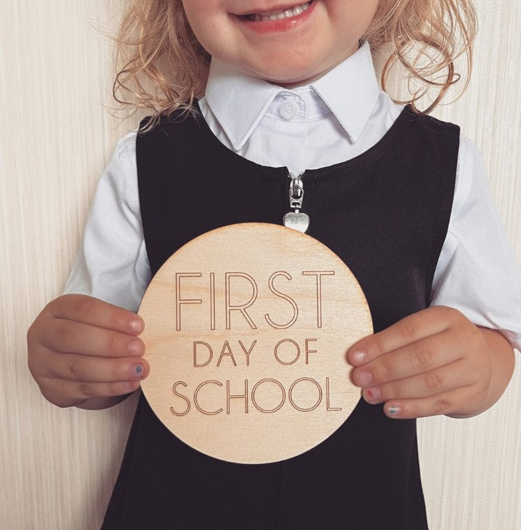 First/last day of school wooden photo prop