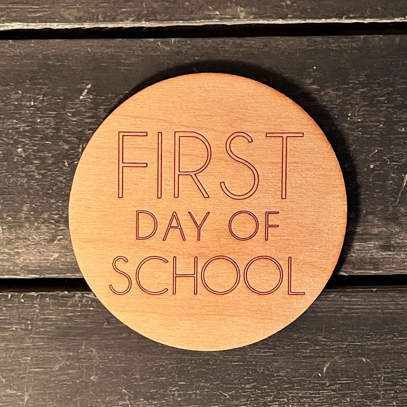 First/last day of school wooden photo prop