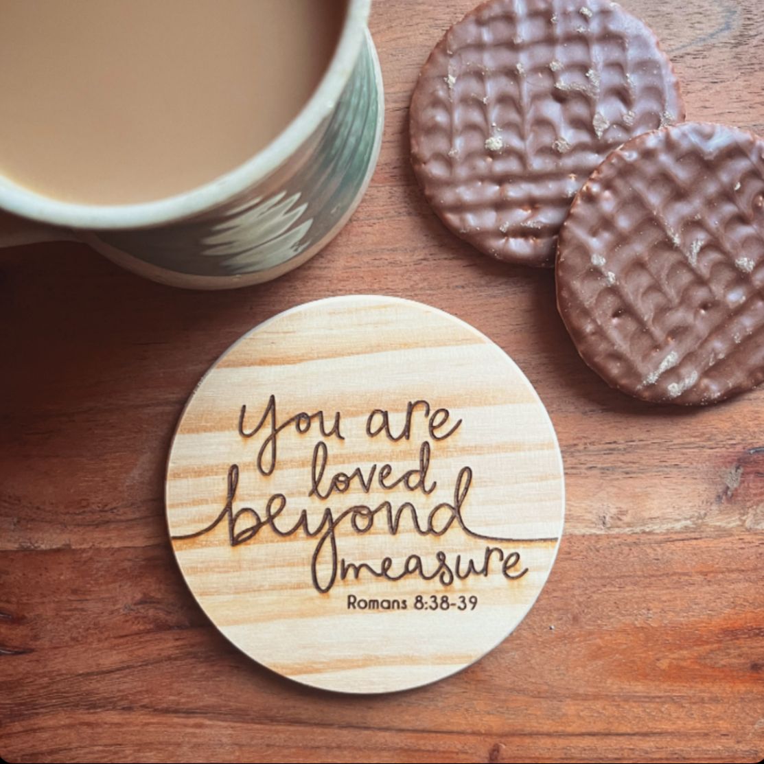 A sweet friendship/loved beyond measure - set of 2 coasters for a special friend