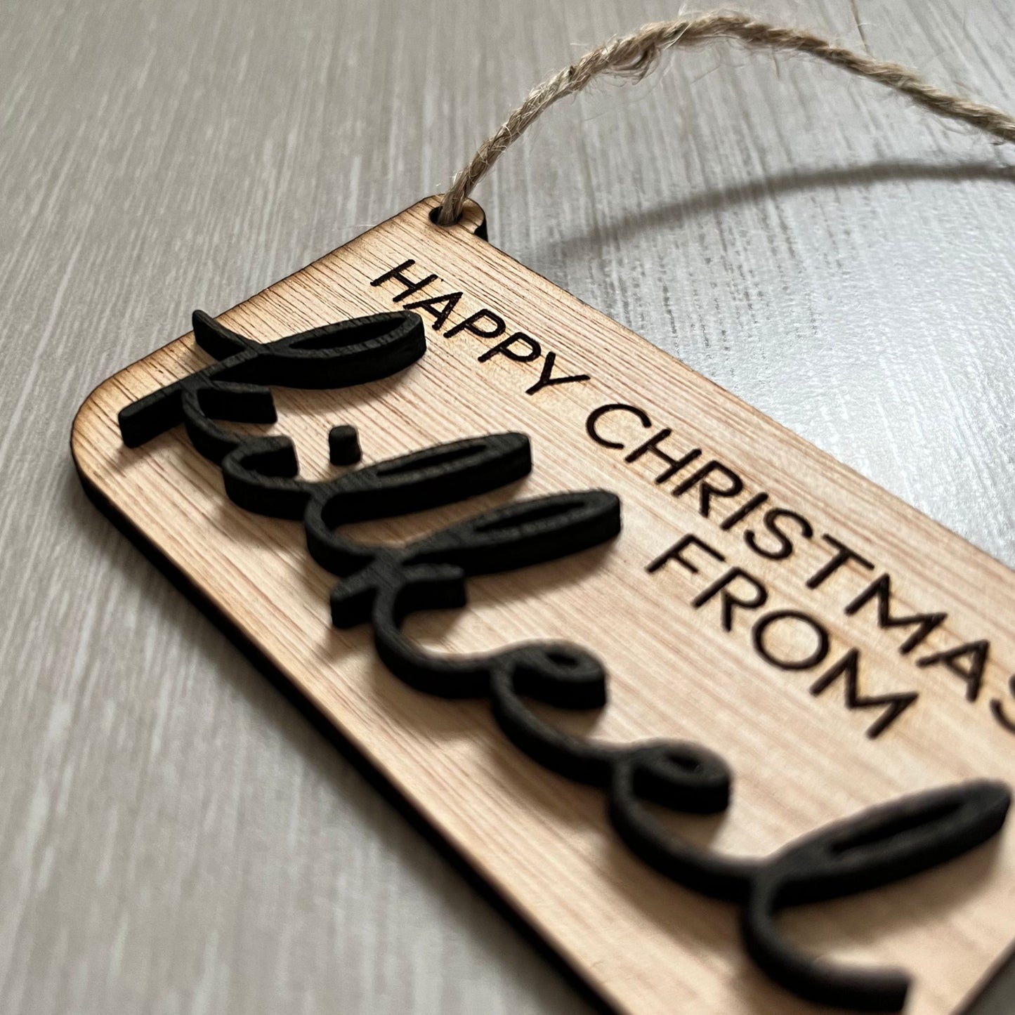 ❆ SALE - END OF LINE ❆ Happy Christmas from Kilkeel - Wood bauble