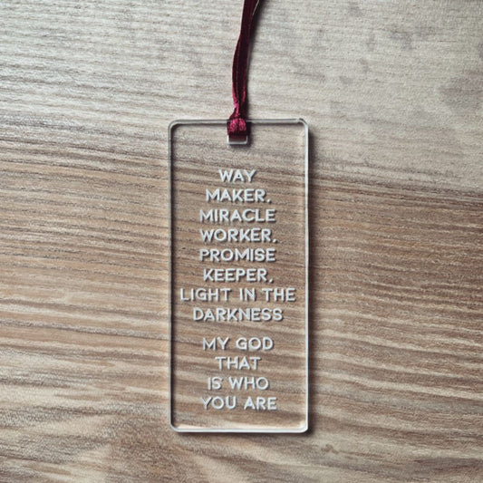 'Way maker' bookmark