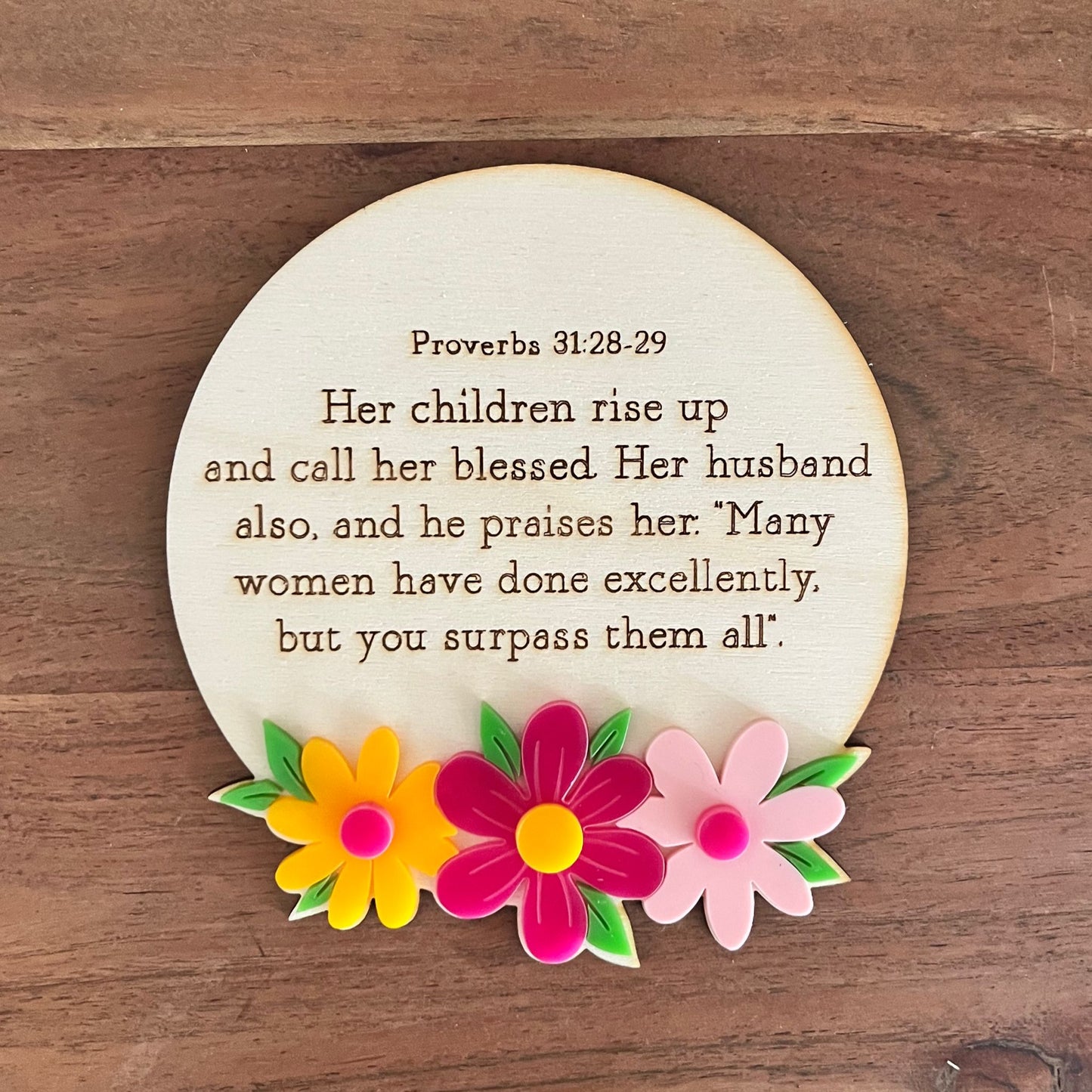 'Blessed' LIMITED EDITION acrylic/wood plaque for mother