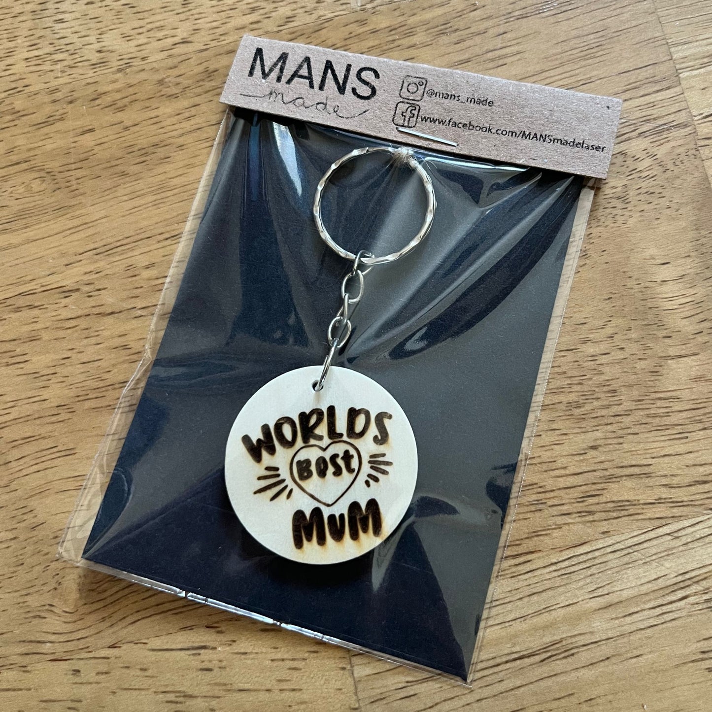 'Best...' wooden keyring