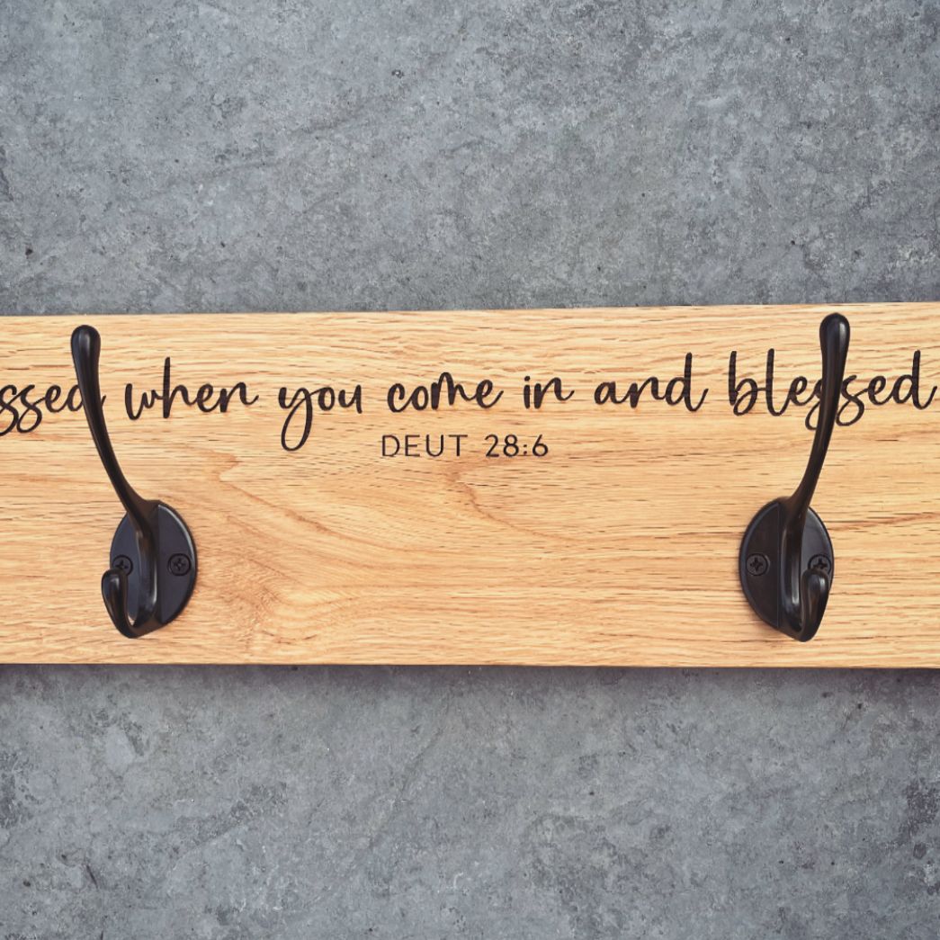 'Blessed' coat rack