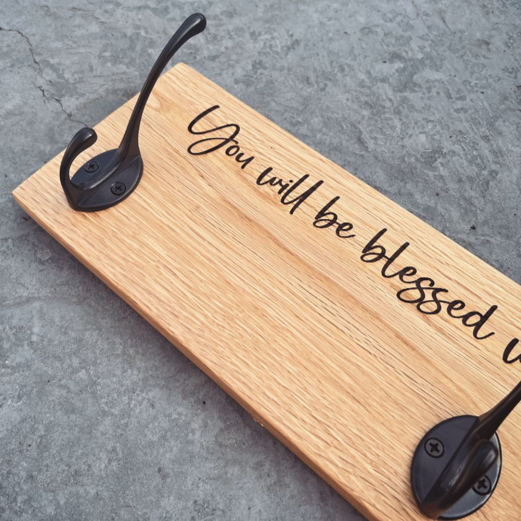 'Blessed' coat rack