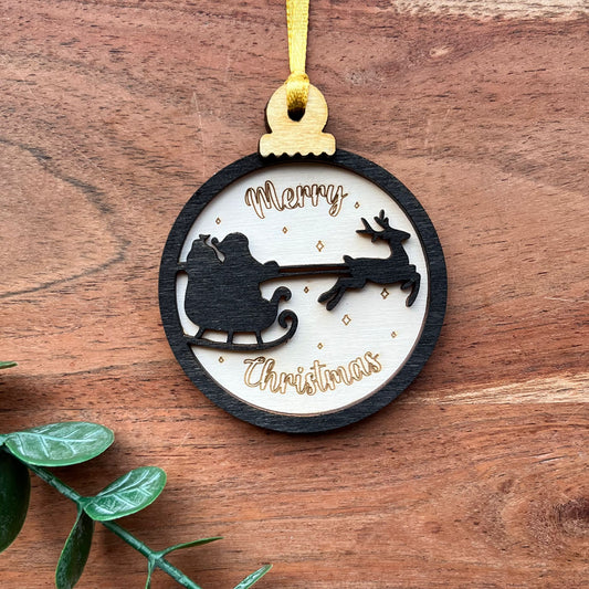 ❆ 'Merry Christmas' Santa Bauble