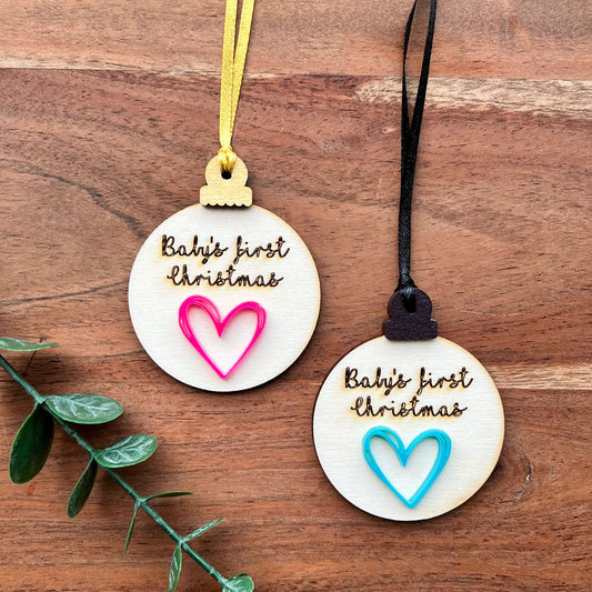 ❆ 'Baby's first Christmas' - Limited edition coloured bauble