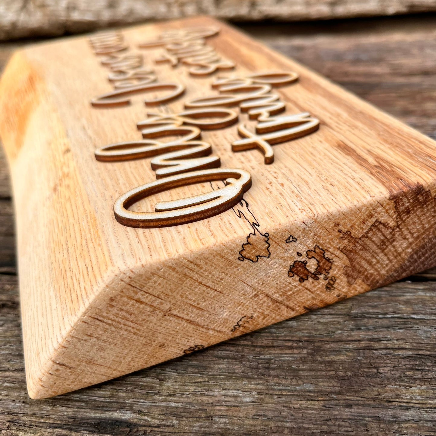 'Only Jesus can truly satisfy' - live edge wooden decorative plaque