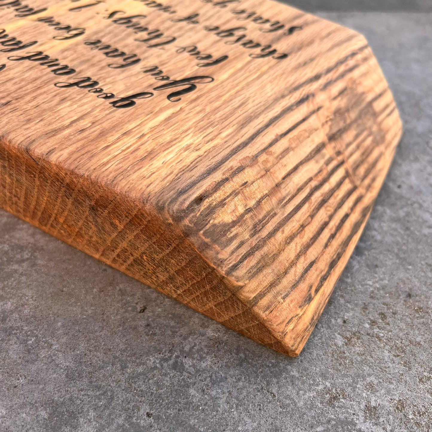 'Good and faithful servant' - live edge decorative plaque