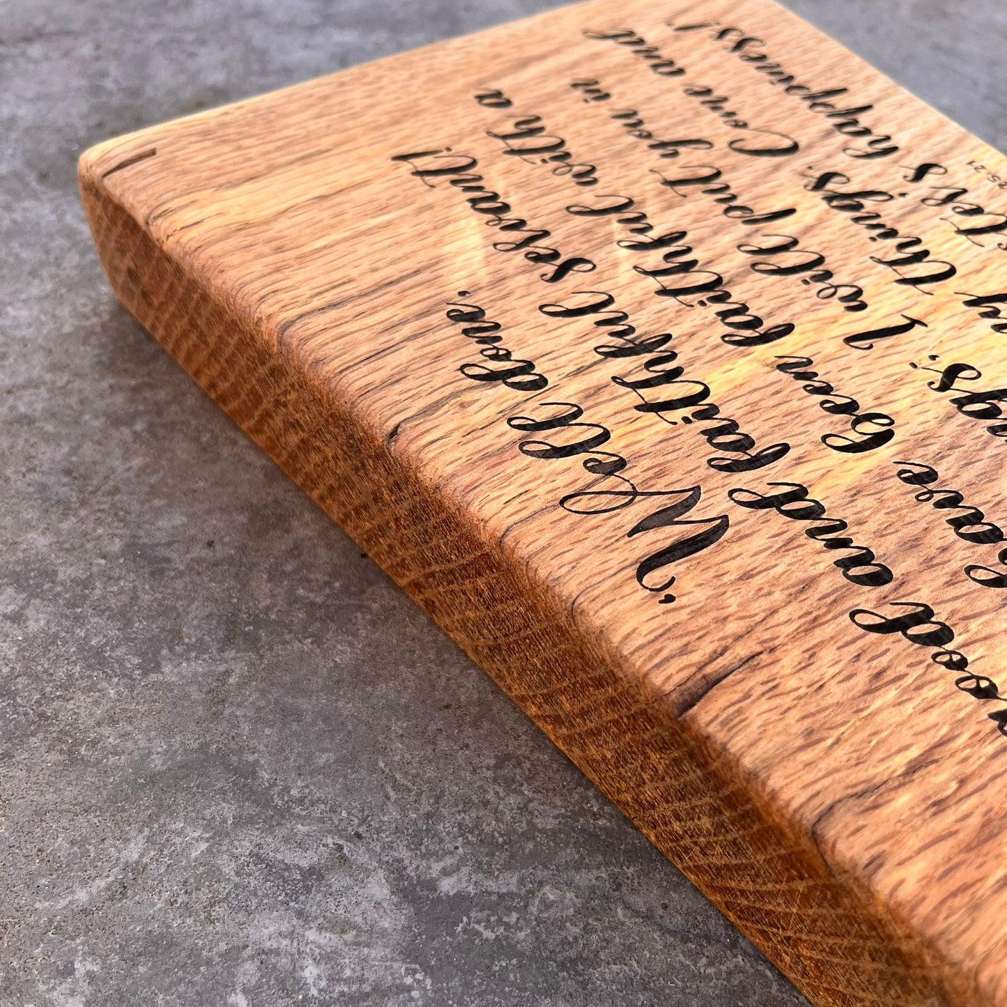 'Good and faithful servant' - live edge decorative plaque