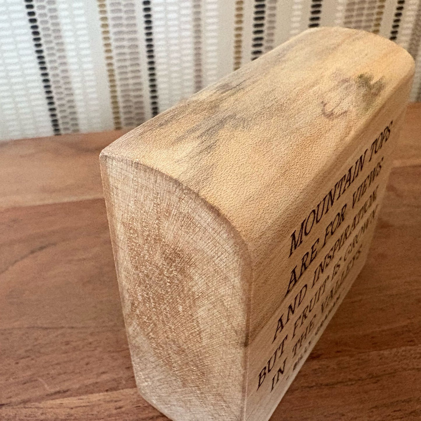 'Mountain tops and valleys' live edge mini plaque