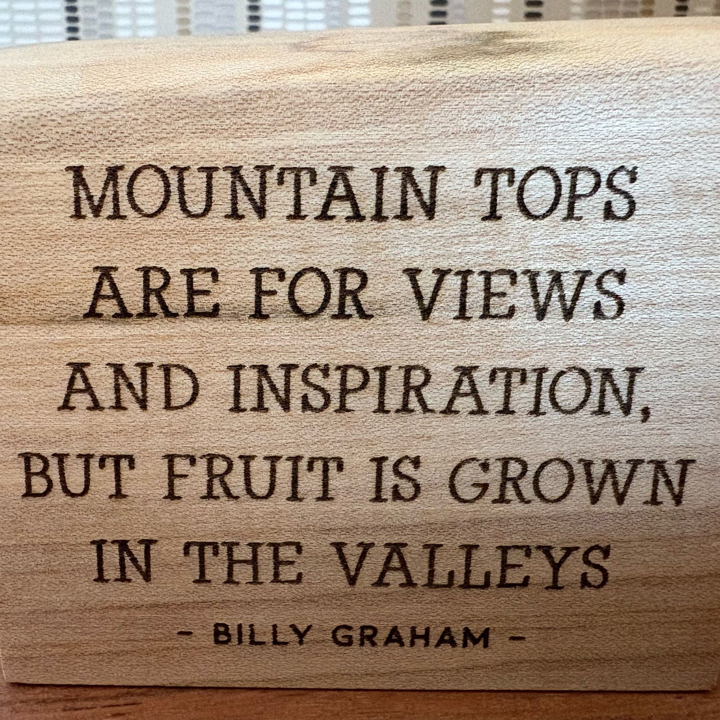 'Mountain tops and valleys' live edge mini plaque