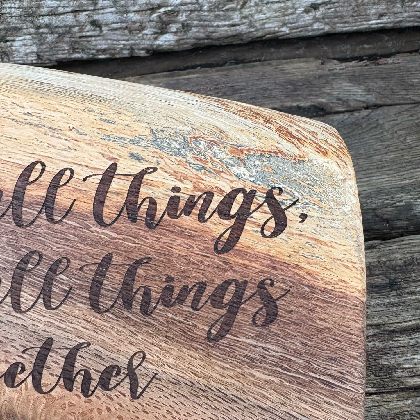 'He is before all things' - live edge rustic decorative plaque