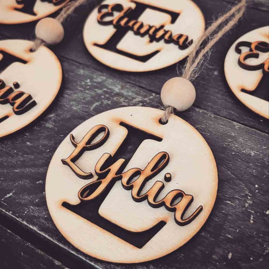 ❆ 'Initial' personalised Christmas bauble