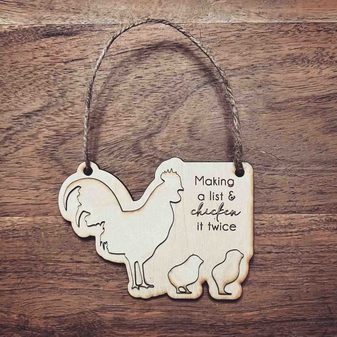 ❆ 'Chicken it twice' Christmas bauble